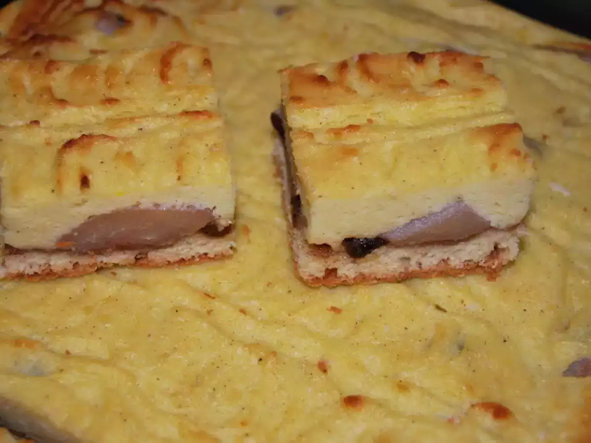 Prajitura cu pere, stafide si crema de gris - poza 3