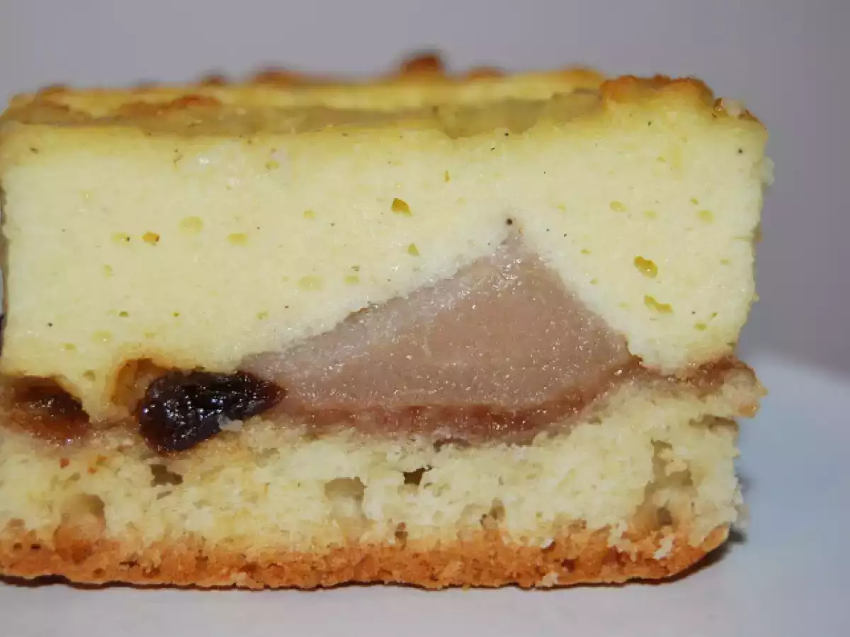 Prajitura cu pere, stafide si crema de gris - poza 5