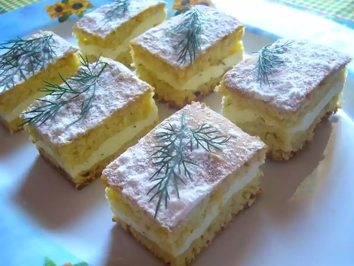 Prajitura cu urda si marar