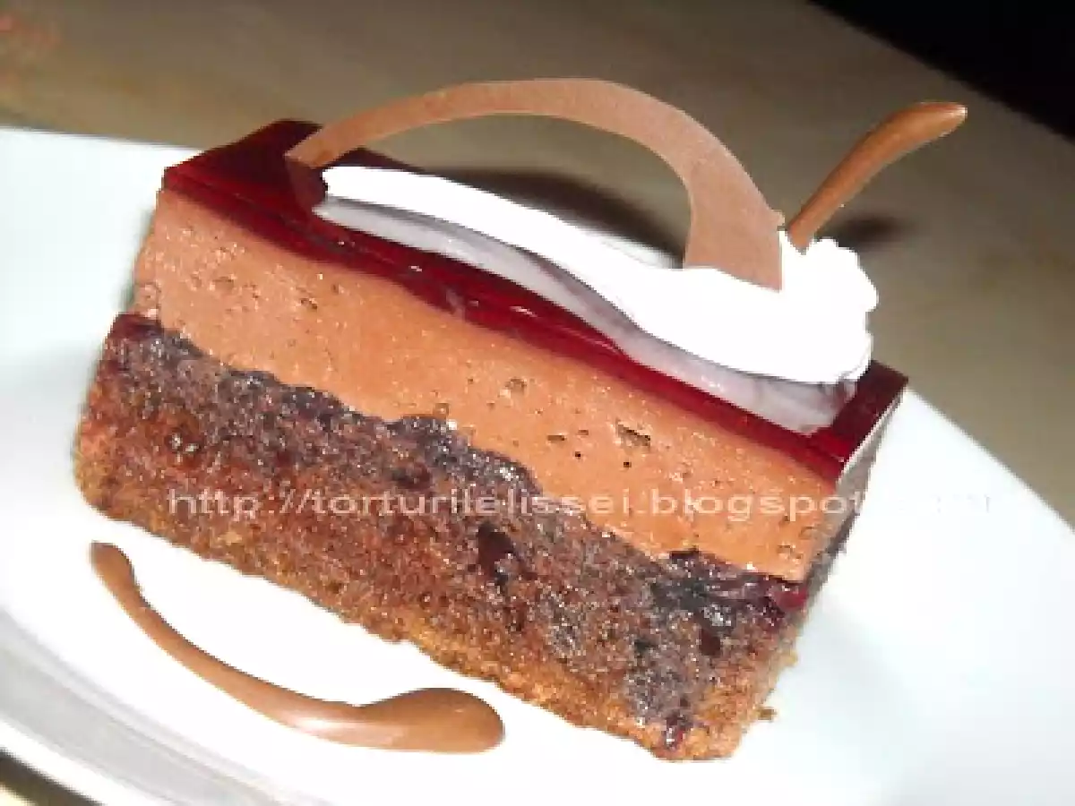 Prajitura cu visine si crema Ole