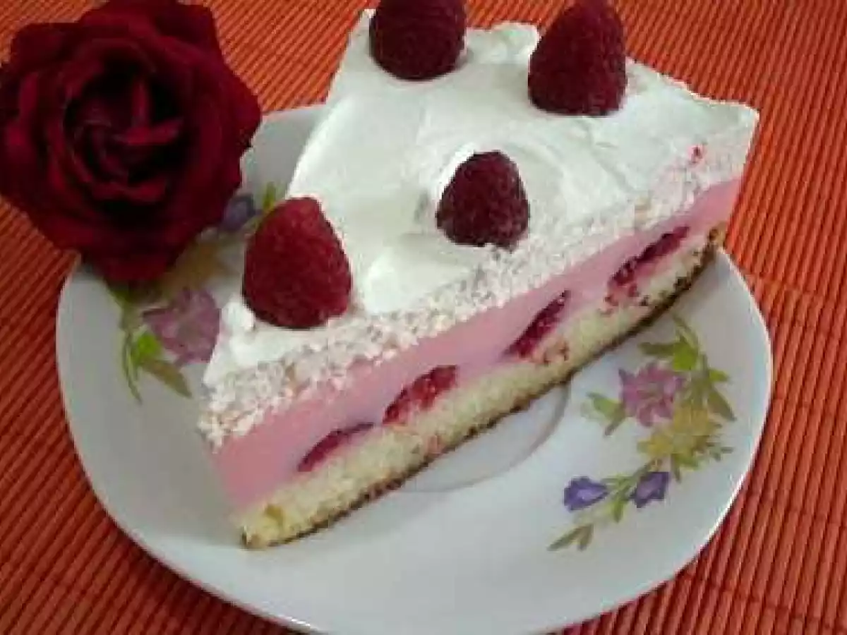 Prajitura cu zmeura si frisca - poza 3