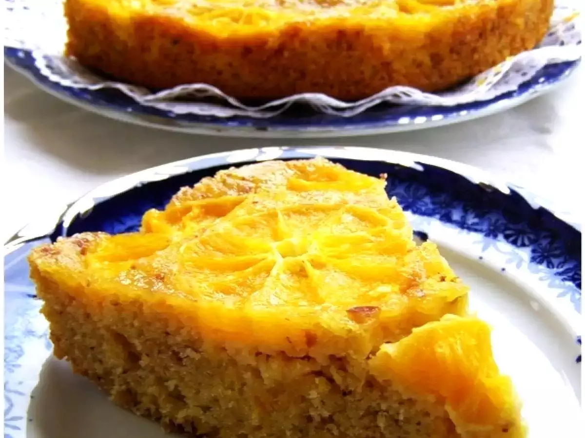 Prajitura rasturnata cu portocale caramelizate - poza 2