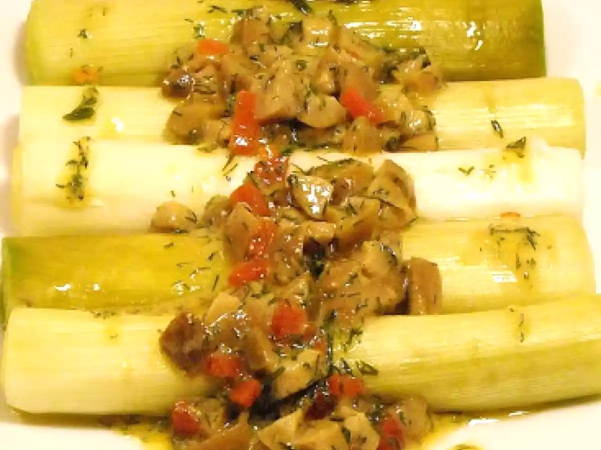 Praz cu sos de vin si masline / Garnitura