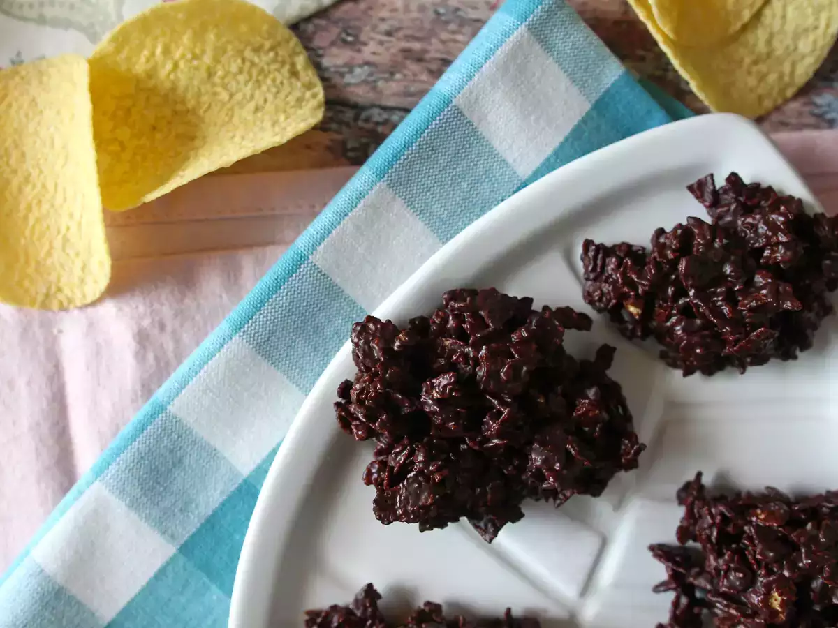 Pringles cu ciocolată sub formă de trandafiri de nisip - poza 6