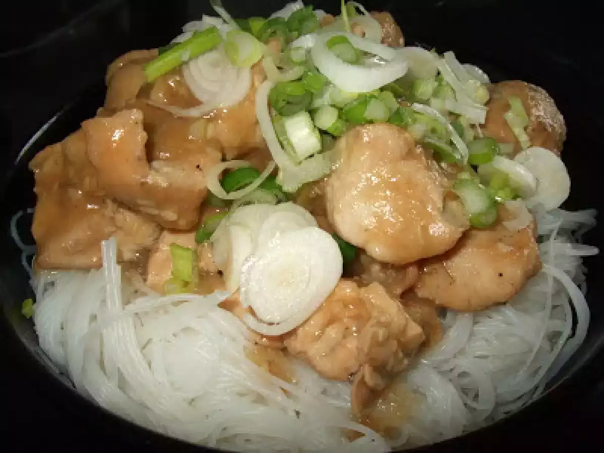 Pui cu banane si ananas