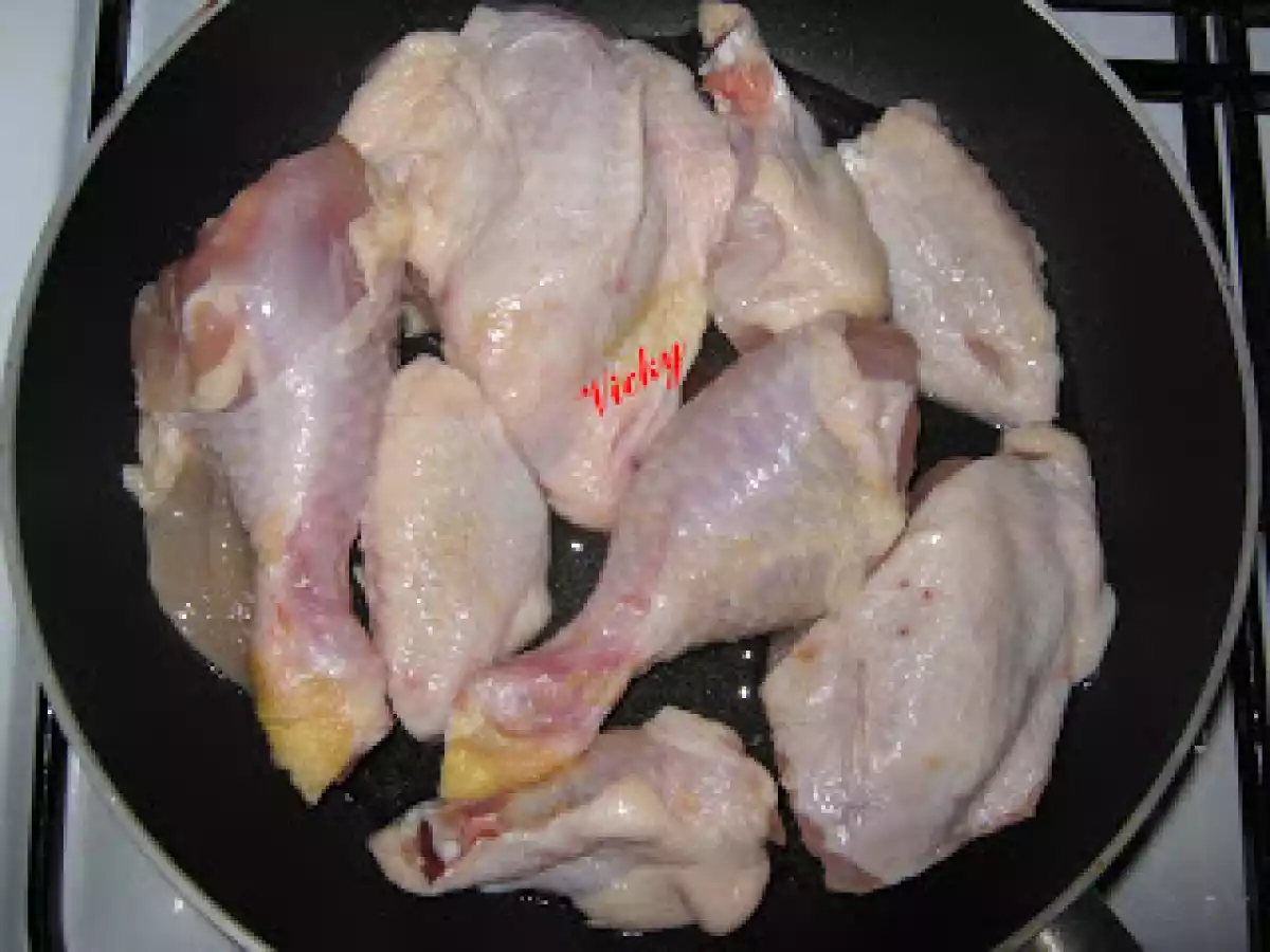 Pui cu ciuperci in sos de rosii picant - poza 4