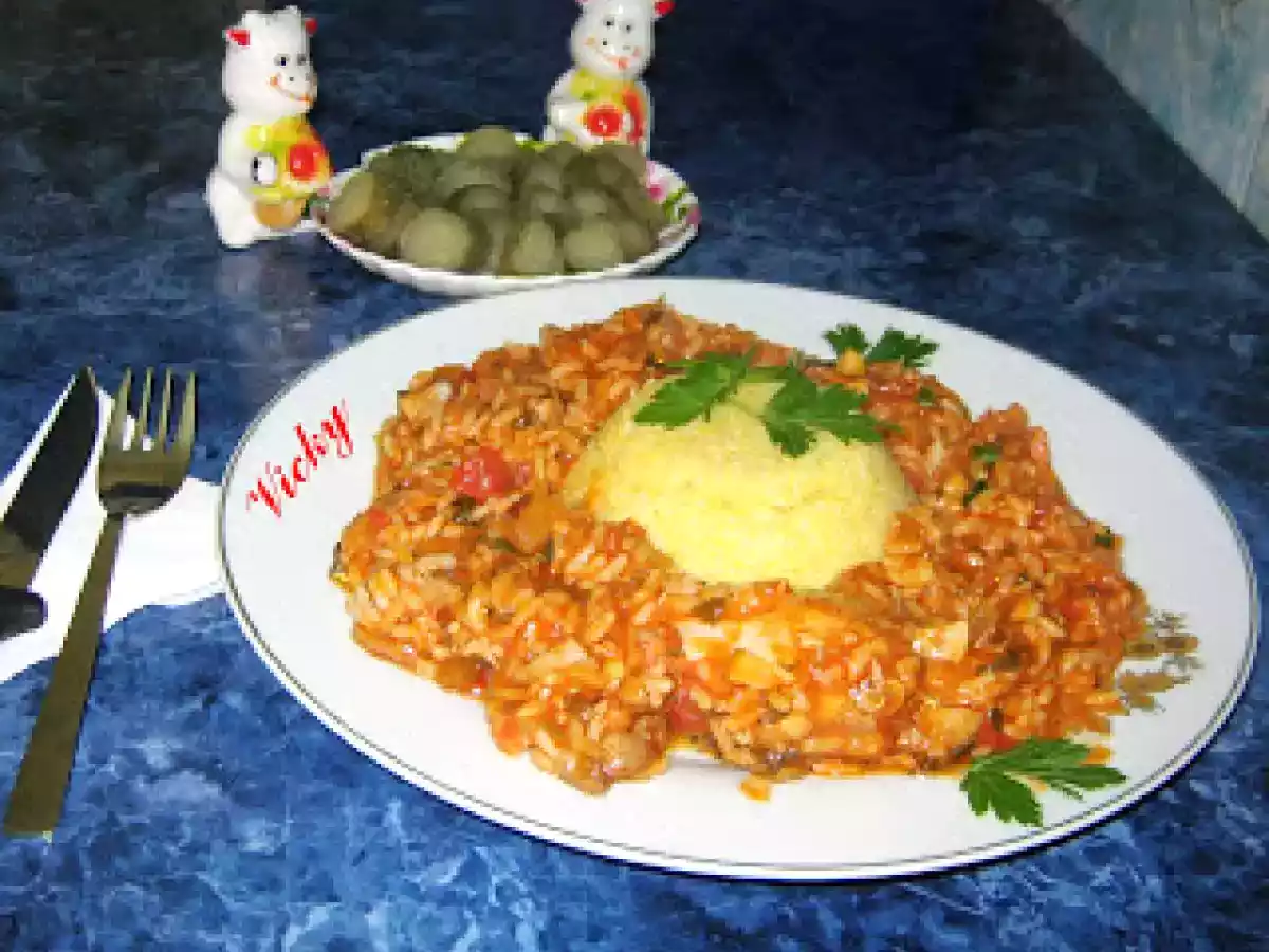 Pui cu ciuperci in sos de rosii picant - poza 13