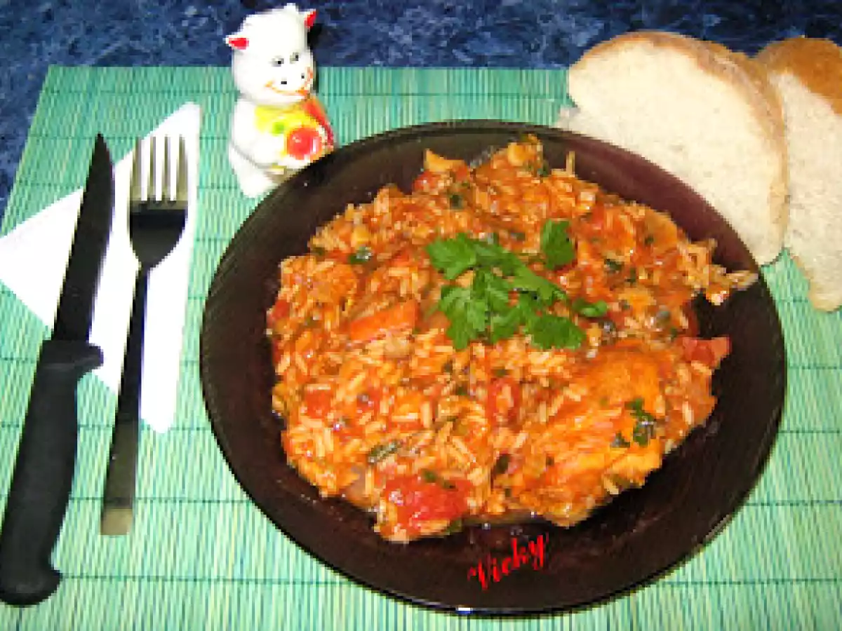 Pui cu ciuperci in sos de rosii picant - poza 14