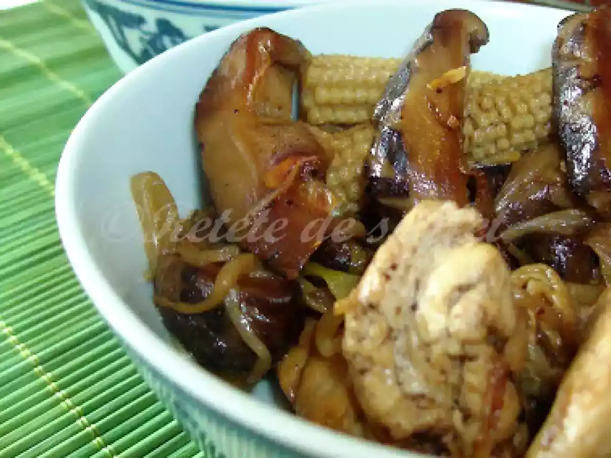 Pui cu ciuperci shiitake - poza 5