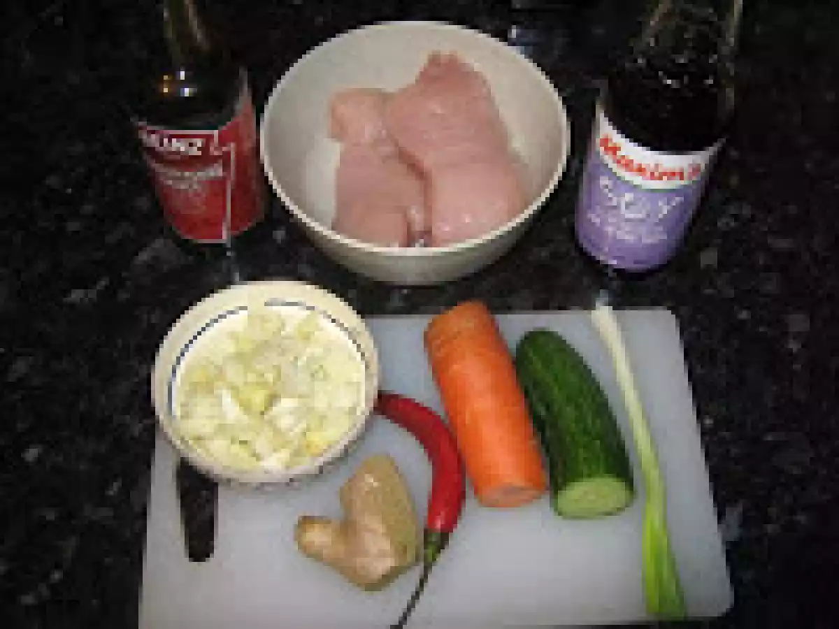 Pui cu ghimbir legume si orez - poza 2