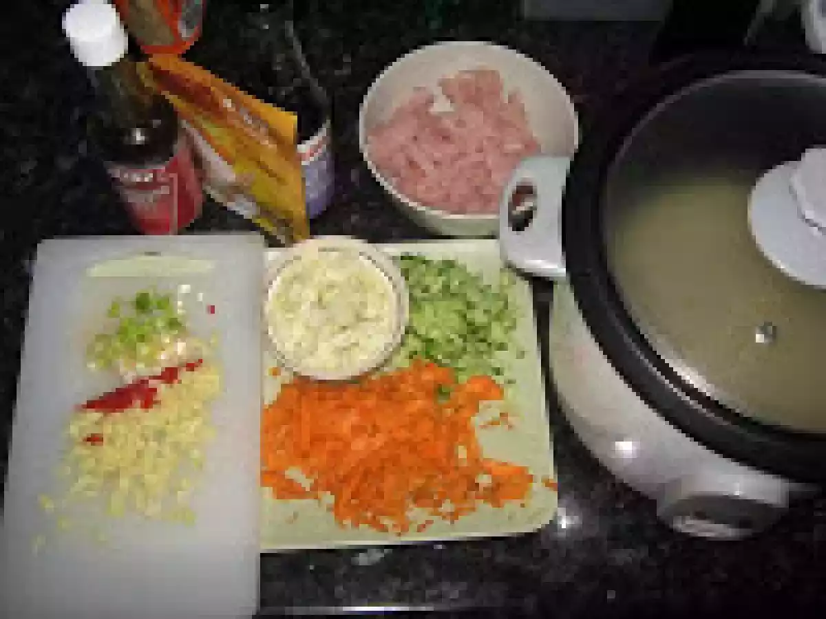 Pui cu ghimbir legume si orez - poza 3