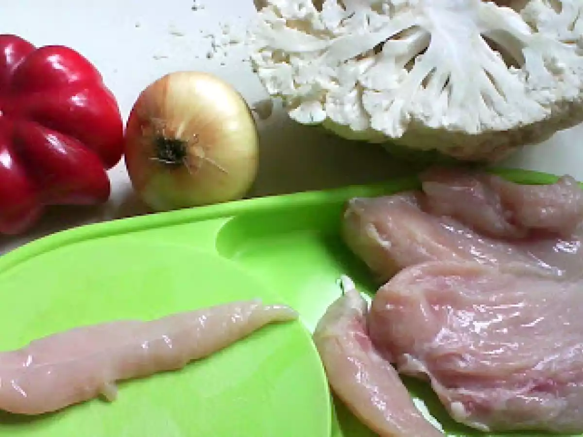 Pui cu legume, ananas si lapte de cocos (reteta chinezeasca) / Chicken with vegetables - poza 2