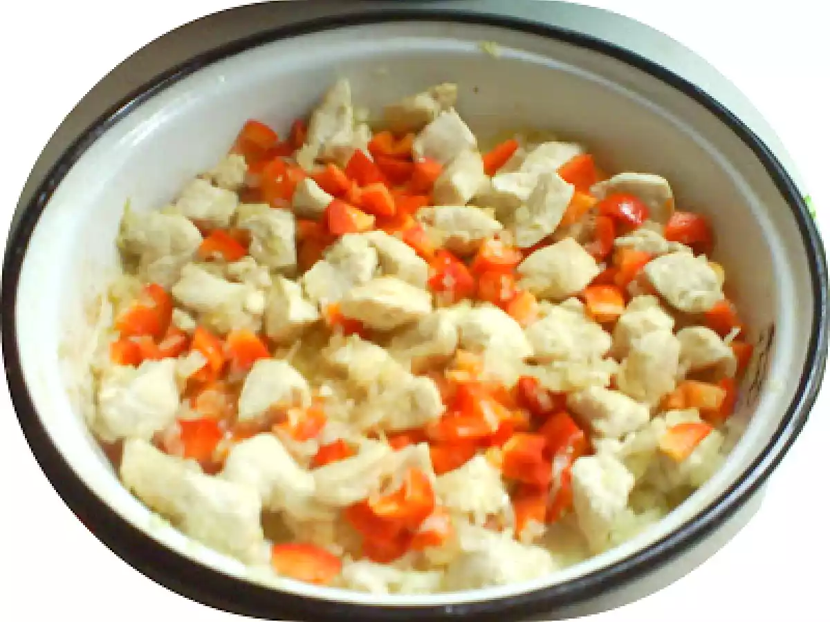 Pui cu legume, ananas si lapte de cocos (reteta chinezeasca) / Chicken with vegetables - poza 5