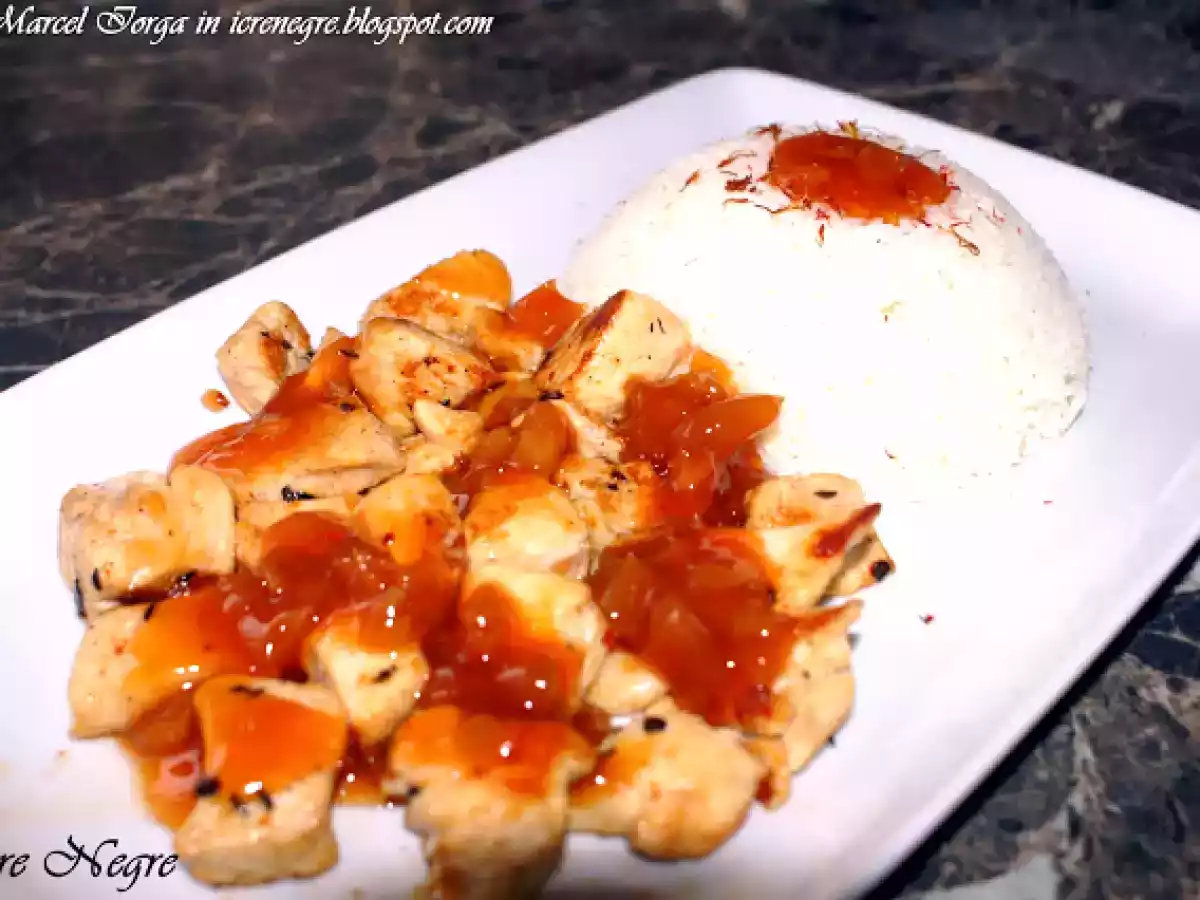 Pui cu Mango Chutney