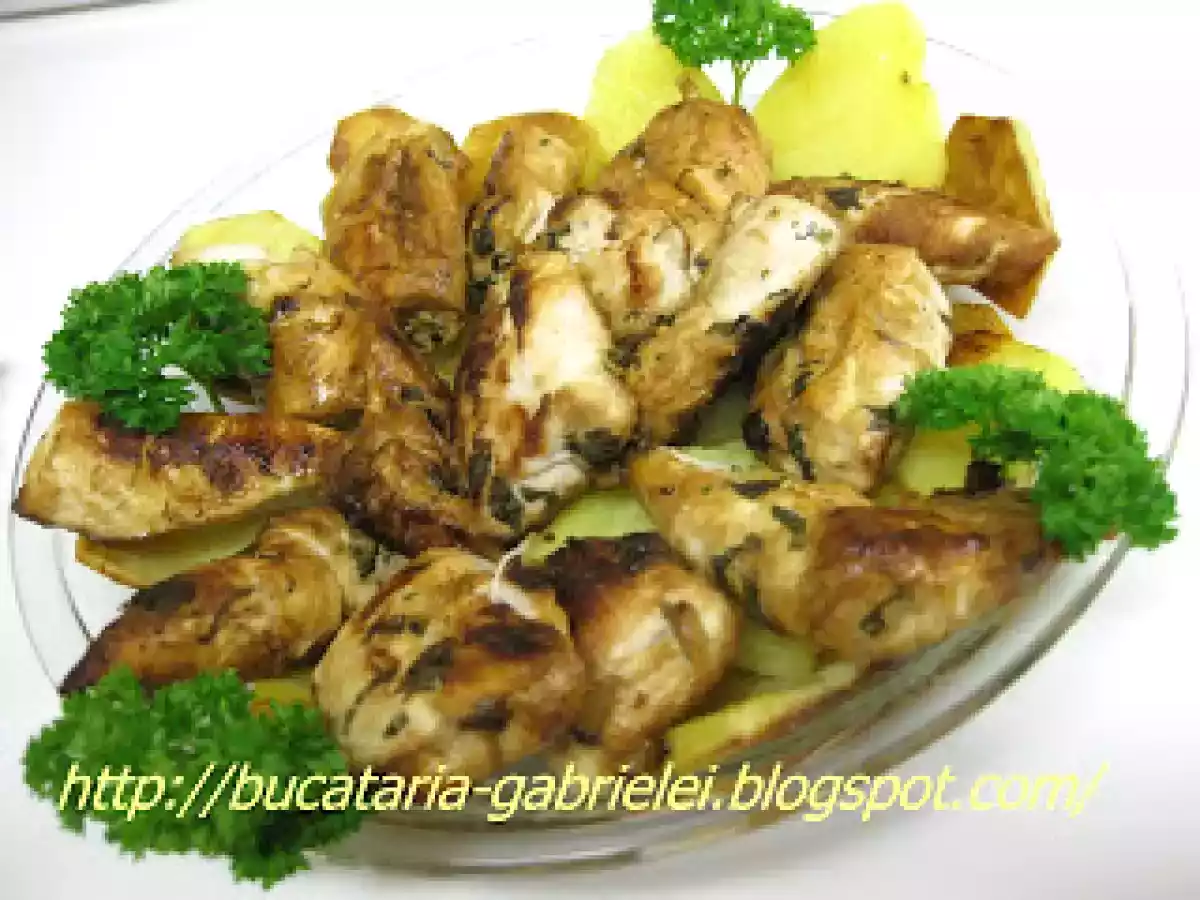 Pui cu menta si iaurt