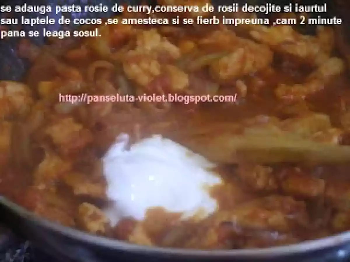 Pui cu pasta rosie de curry - poza 3