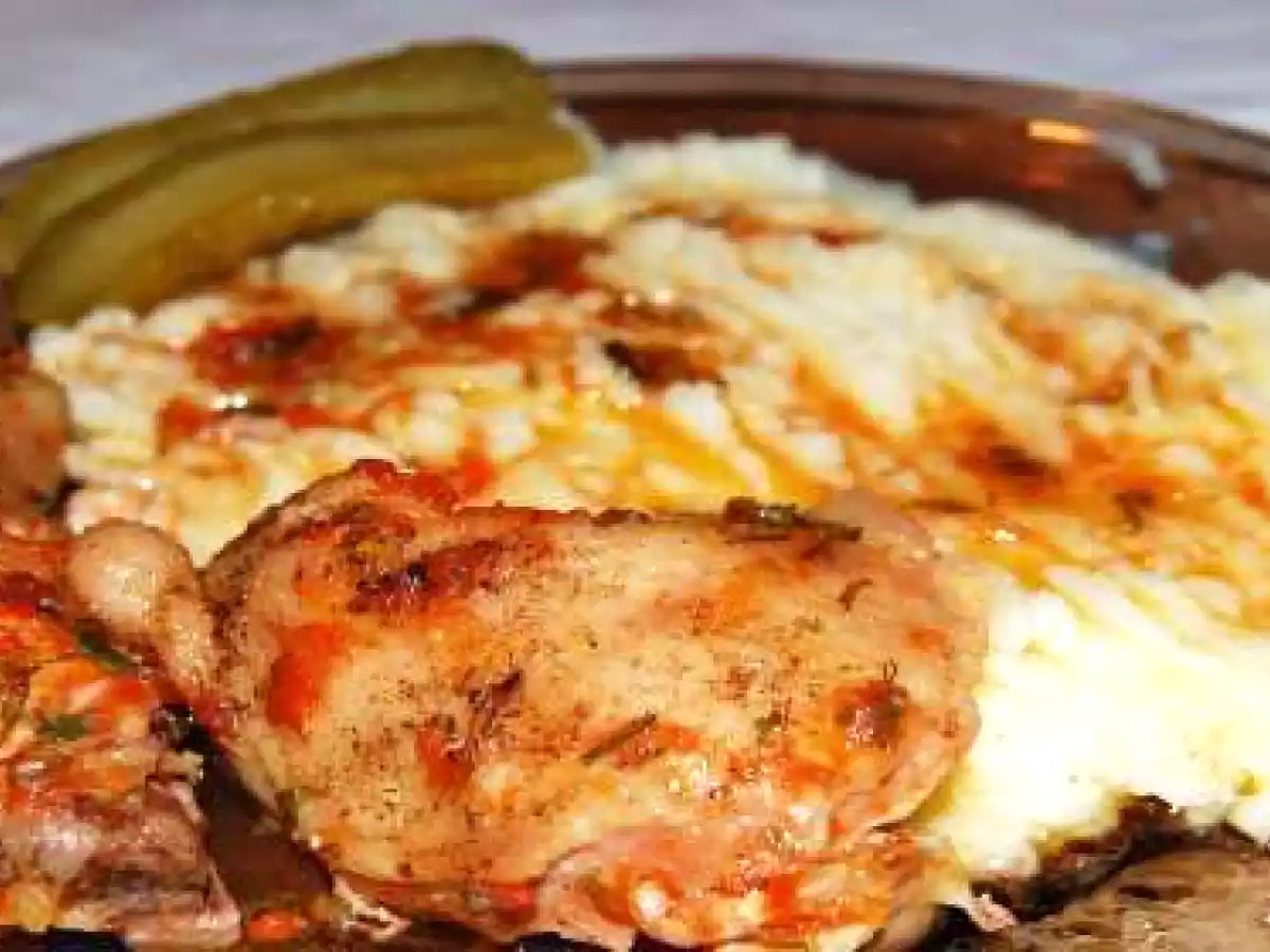 Pui cu rosii la cuptor