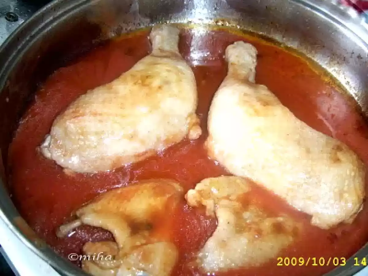 Pui cu sos de rosii si usturoi - poza 4