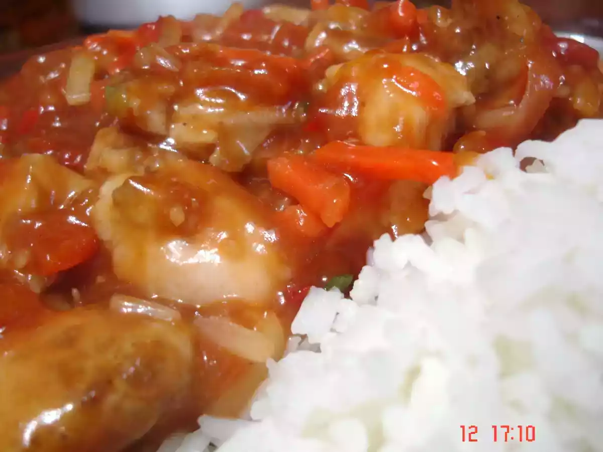 Pui cu sos dulce acrisor