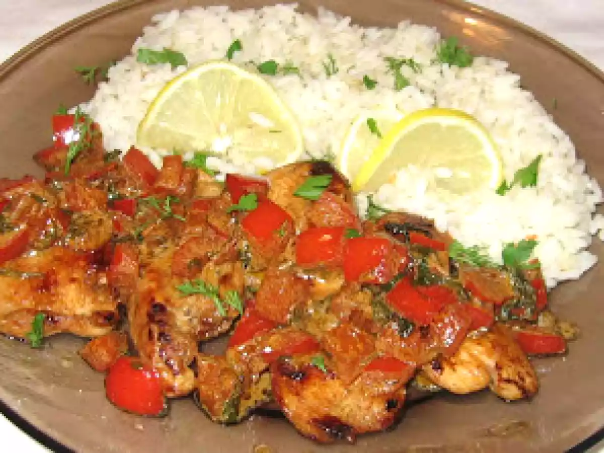 Pui cu sos worcestershire