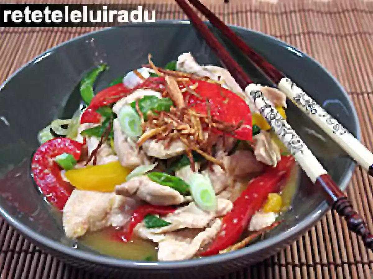 Pui cu usturoi si ghimbir