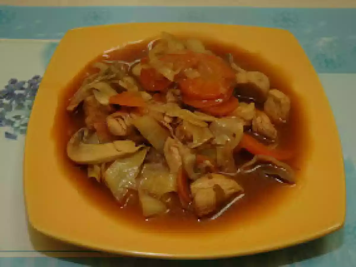 Pui cu varza si ciuperci - poza 2