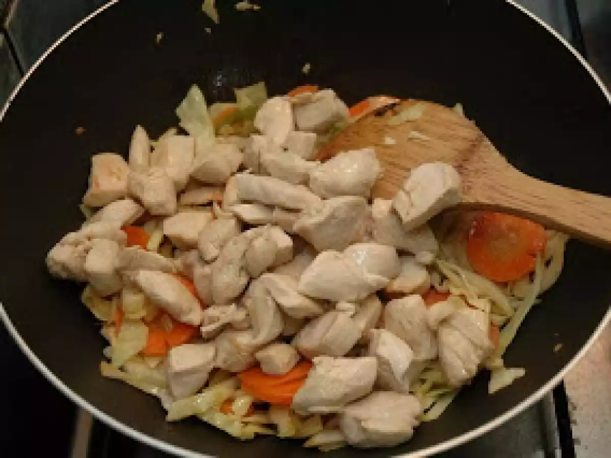 Pui cu varza si ciuperci - poza 4