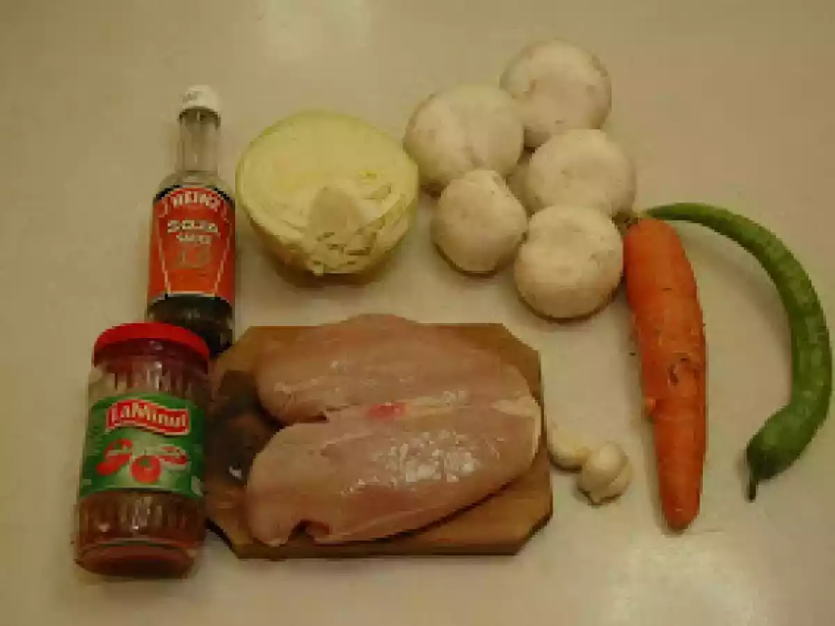 Pui cu varza si ciuperci - poza 9