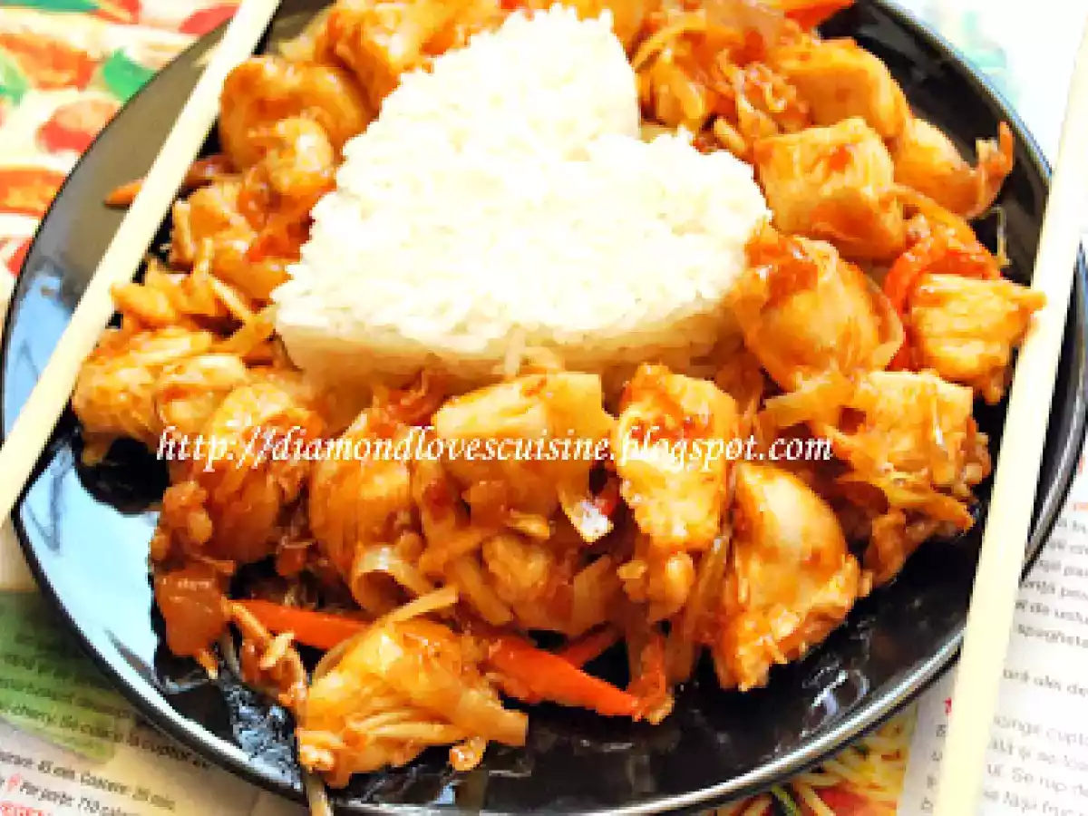 Pui dulce- acrisor la wok pt azi...varianta rapida - poza 2