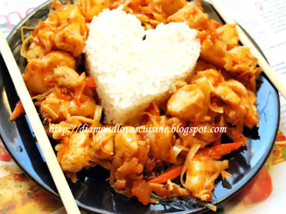 Pui dulce- acrisor la wok pt azi...varianta rapida - poza 4