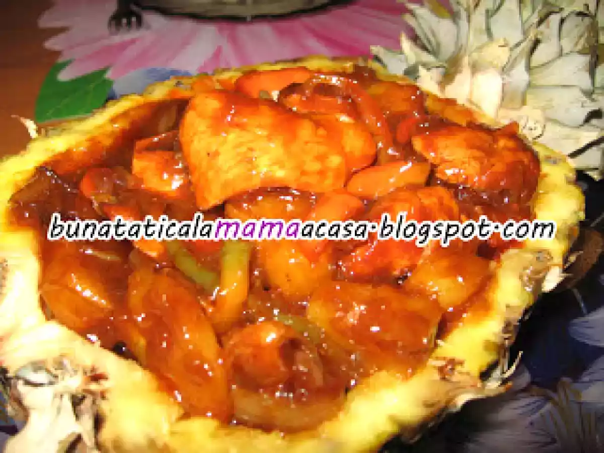 Pui dulce picant cu ananas - poza 2