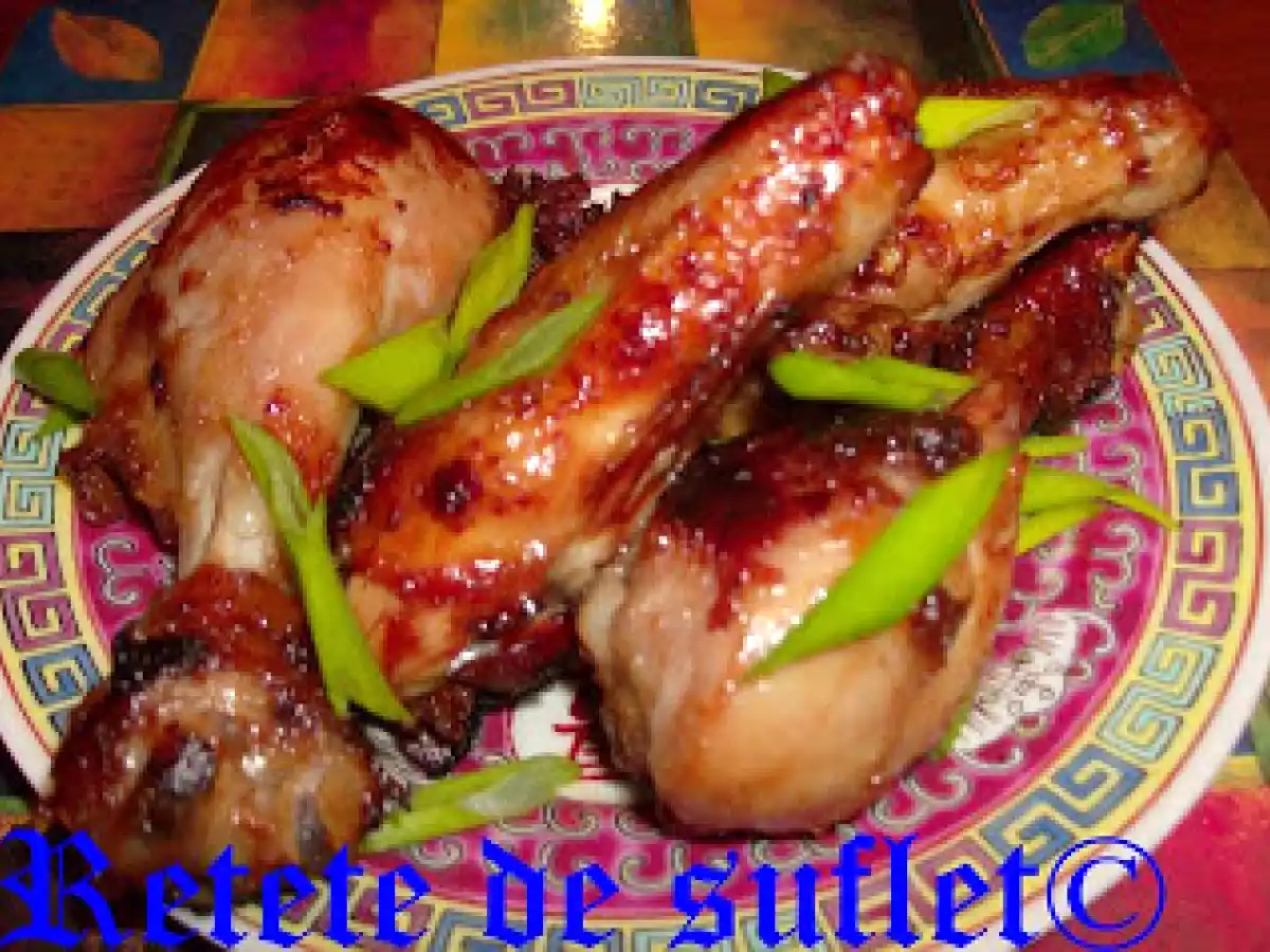 Pui glazurat cu miere (Honey glazed chicken)