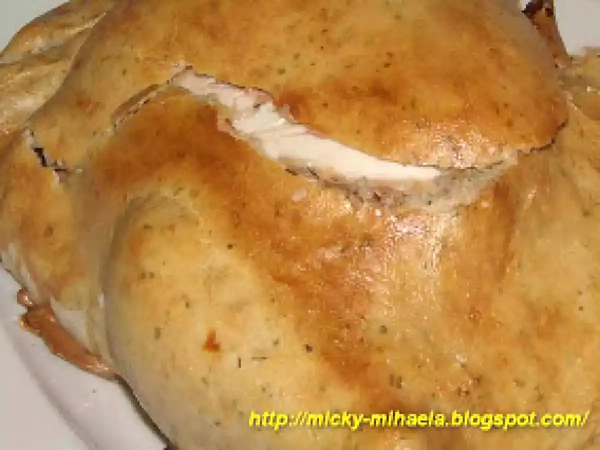 Pui in aluat cu ierburi de Provence