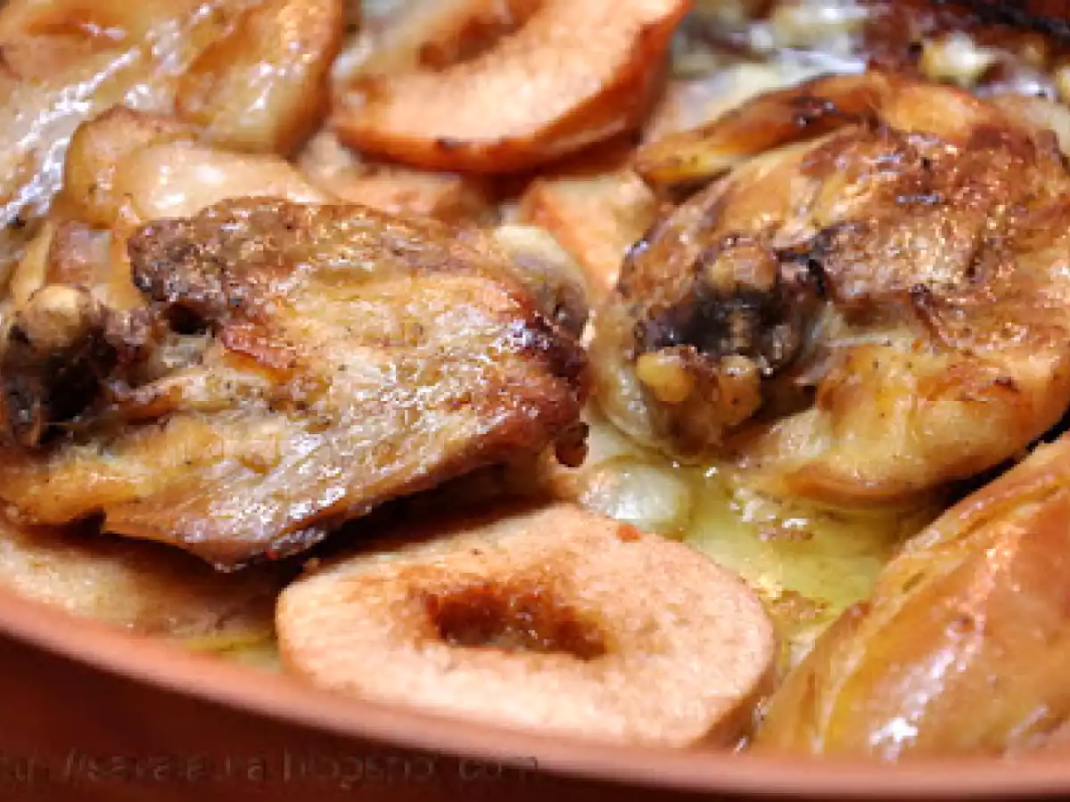 Pui la cuptor cu gutui - poza 3