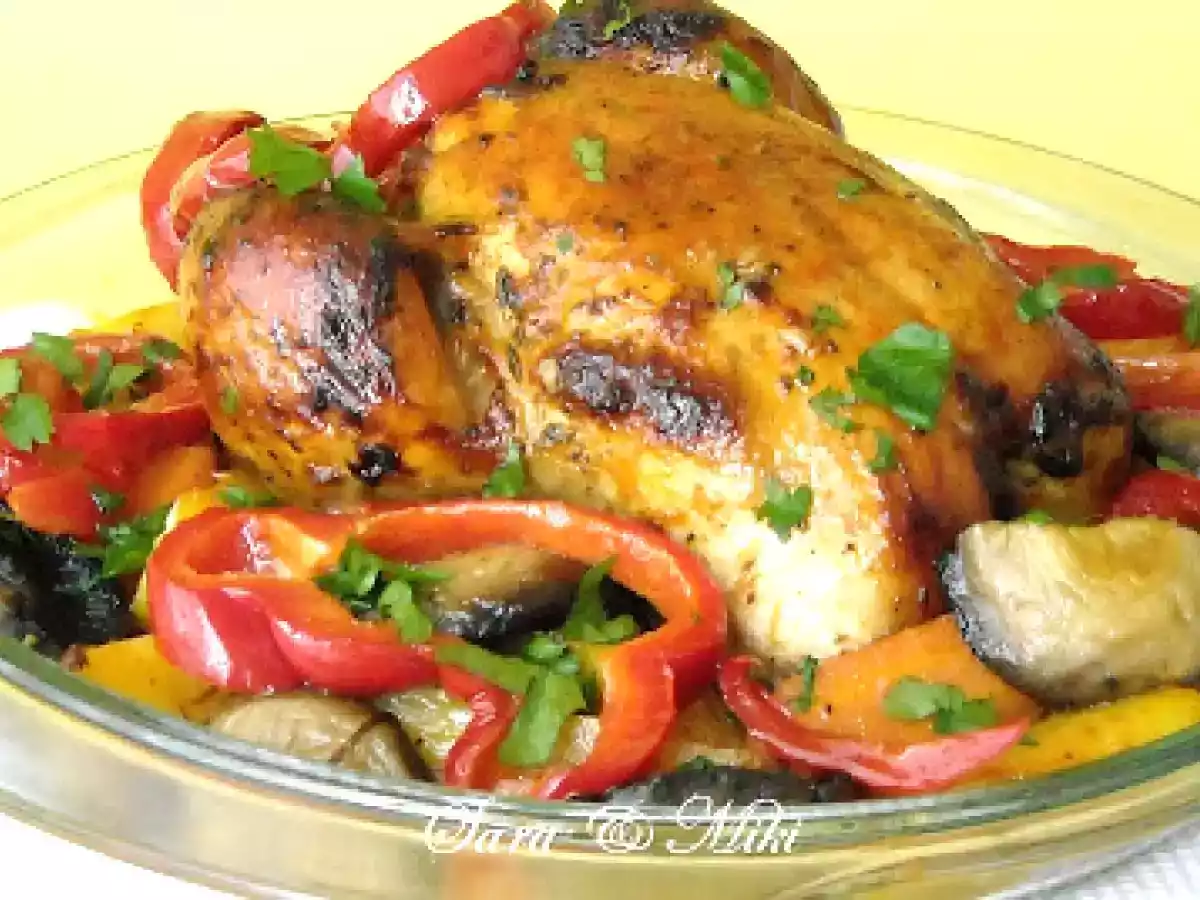 Pui la cuptor cu legume - poza 2