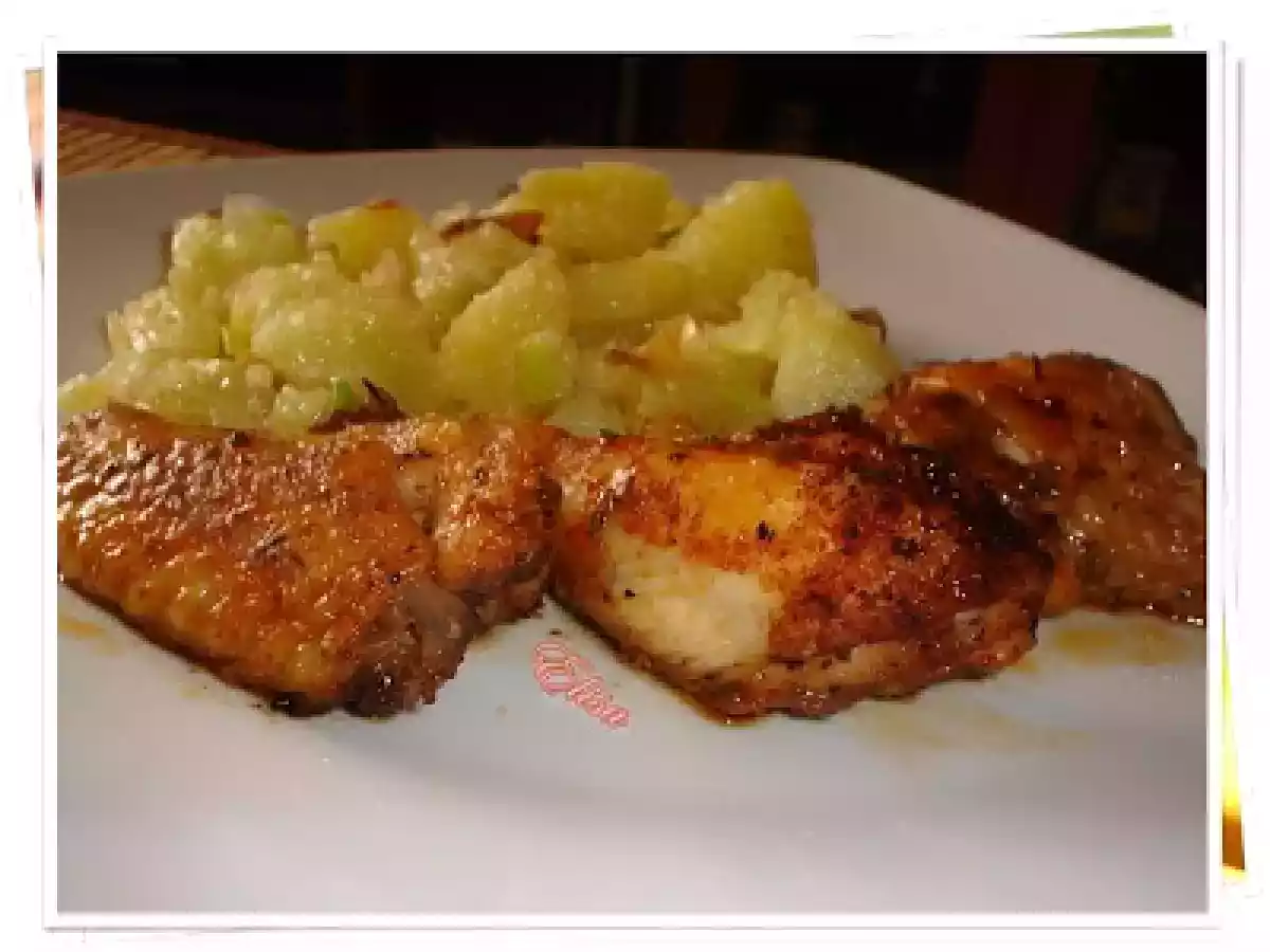 Pui la cuptor in punga