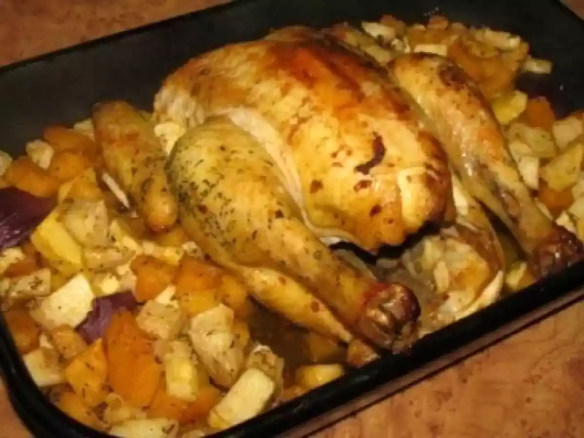 Pui la cuptor si legume glazurate cu miere - poza 2