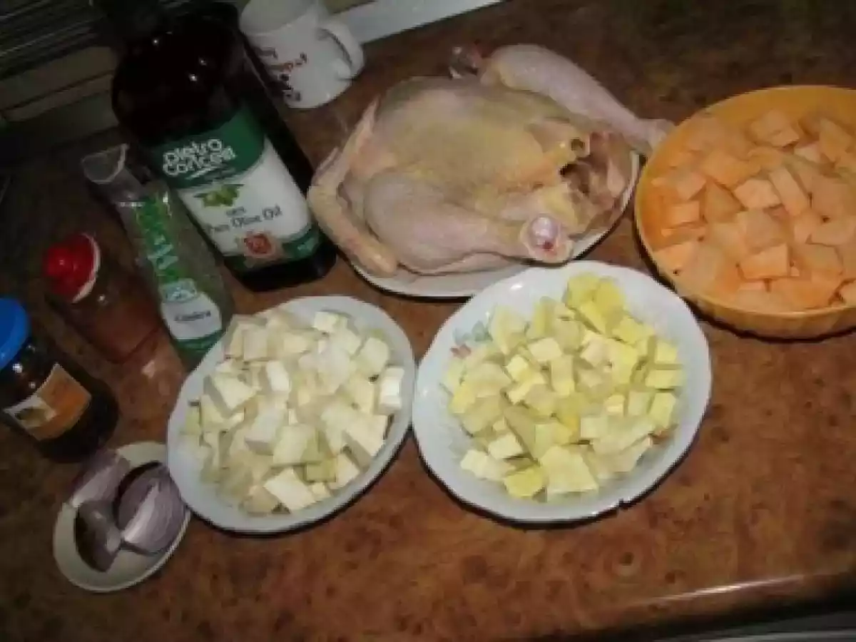 Pui la cuptor si legume glazurate cu miere - poza 3