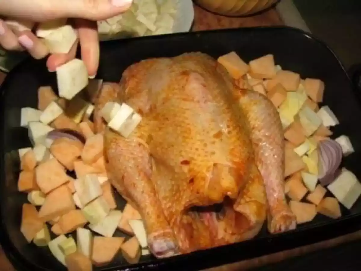 Pui la cuptor si legume glazurate cu miere - poza 4