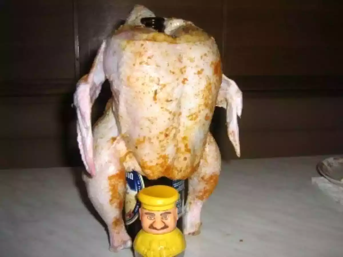 Pui pe sticla cu cartofi si mujdei - poza 5