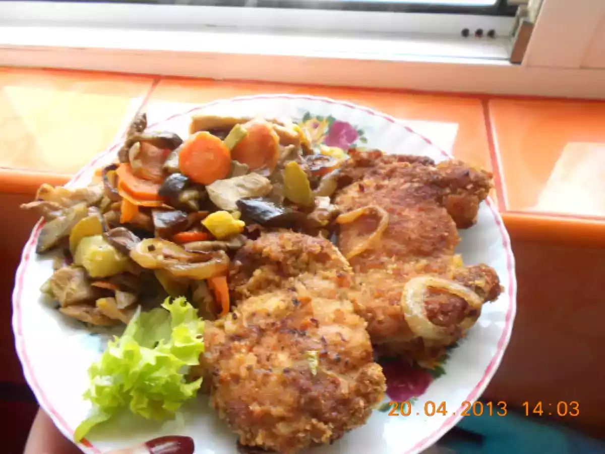 Pui thailandez cu legume la cuptor