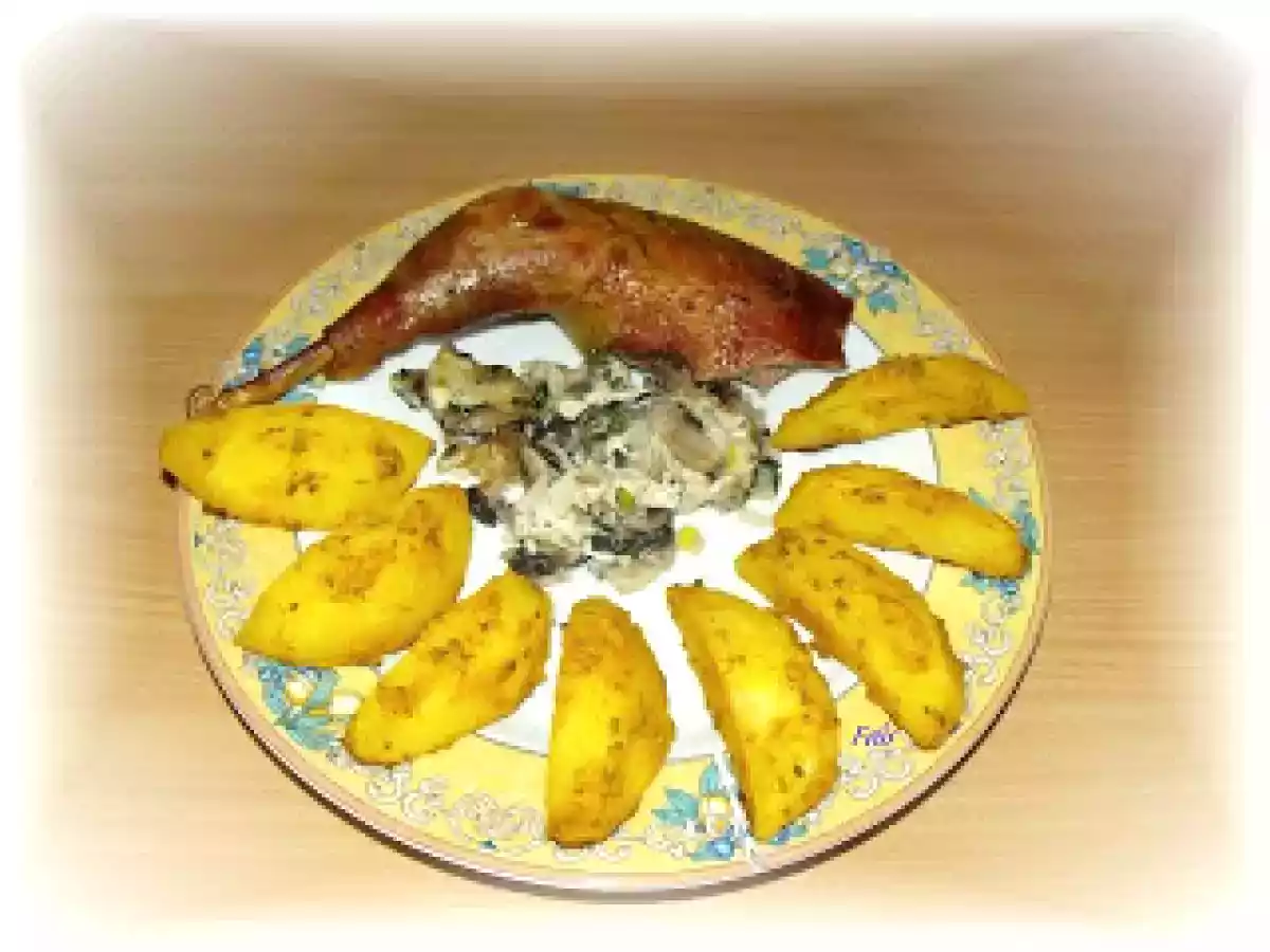 Pui umplut cu ciuperci