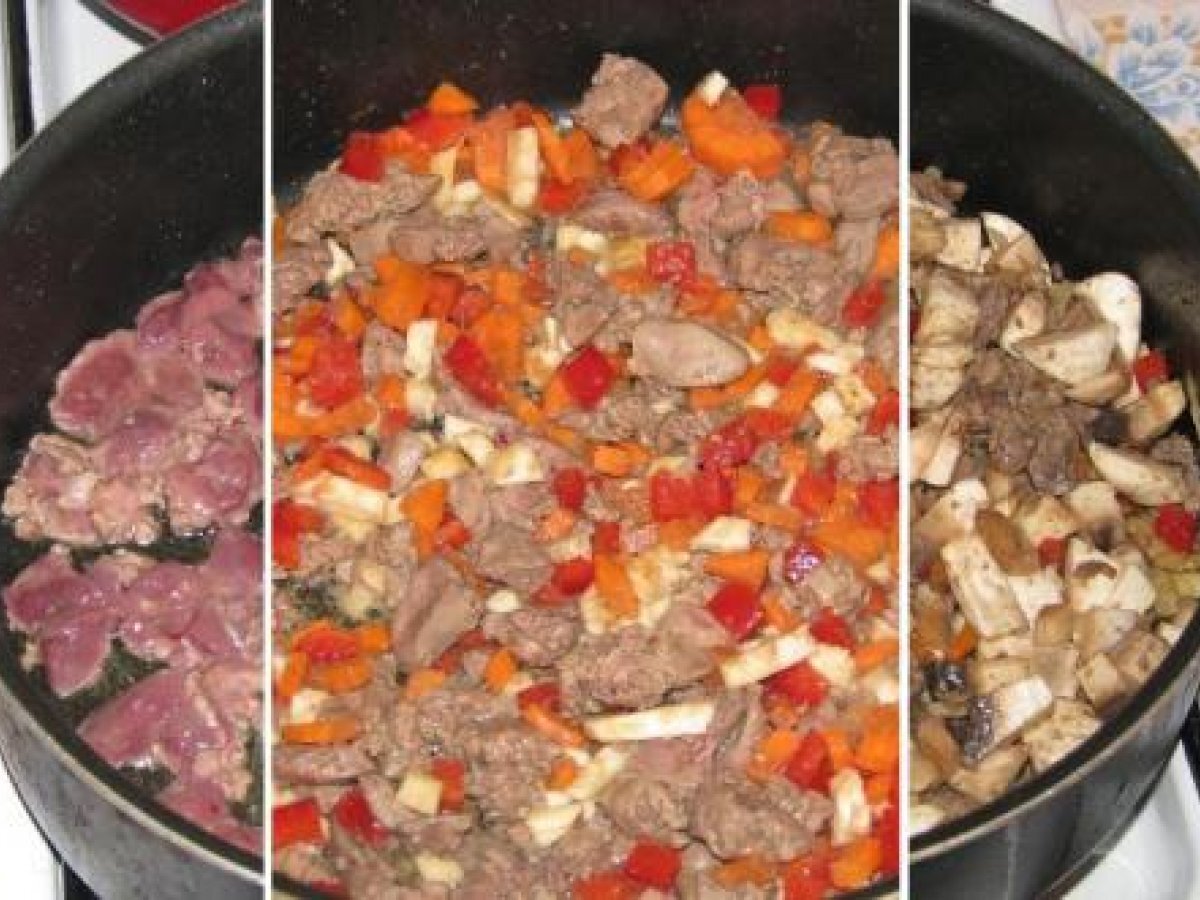 Pui umplut pe pilaf cu ficatei Rețetă Petitchef