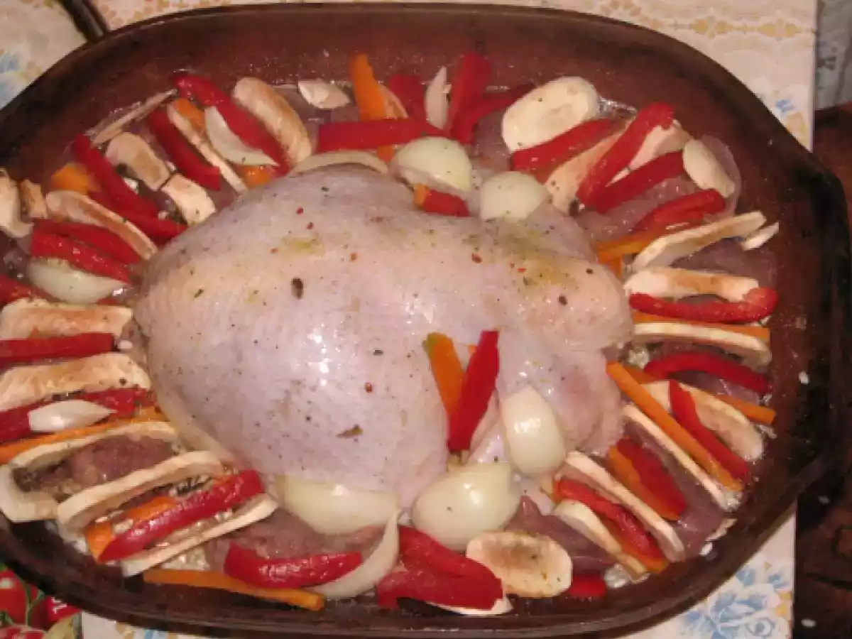 Pui umplut pe pilaf cu ficatei - poza 12