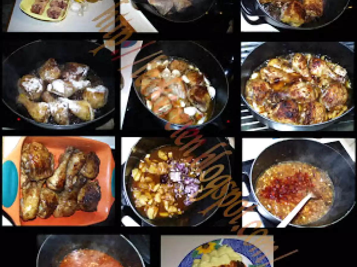 PUI/Gaina CU SOS DE USTUROI SI SMINTINA /Hähnchen in Knoblauch-Rahmsauce - poza 2