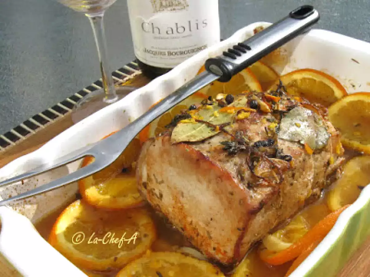 PULPA DE PORC LA CUPTOR IN SOS DE PORTOCALE - poza 2