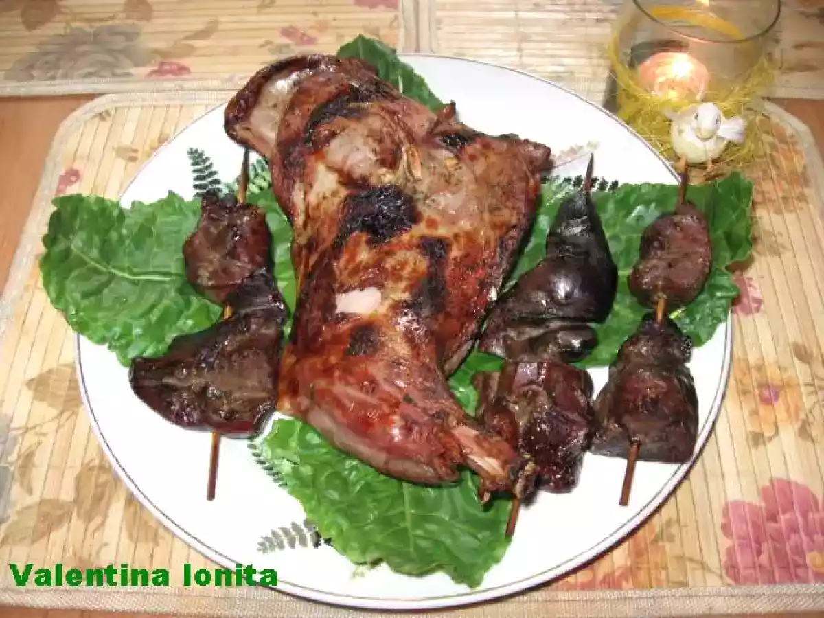 Pulpa si ficat de miel la grill (gratar) pentru Inaltarea Domnului