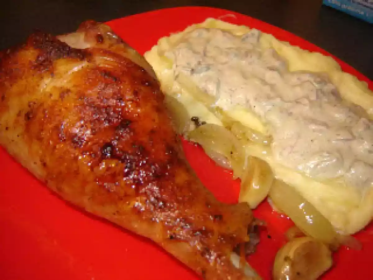 Pulpe de curcan la cuptor cu piure si sos de ciuperci - poza 2