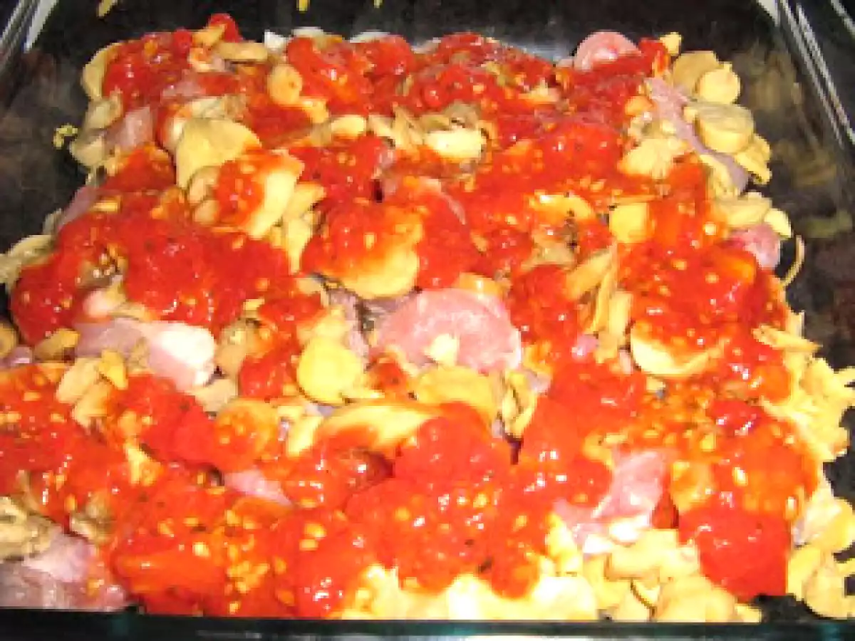 Pulpe de pui cu ciuperci la cuptor si mamaliguta - poza 7