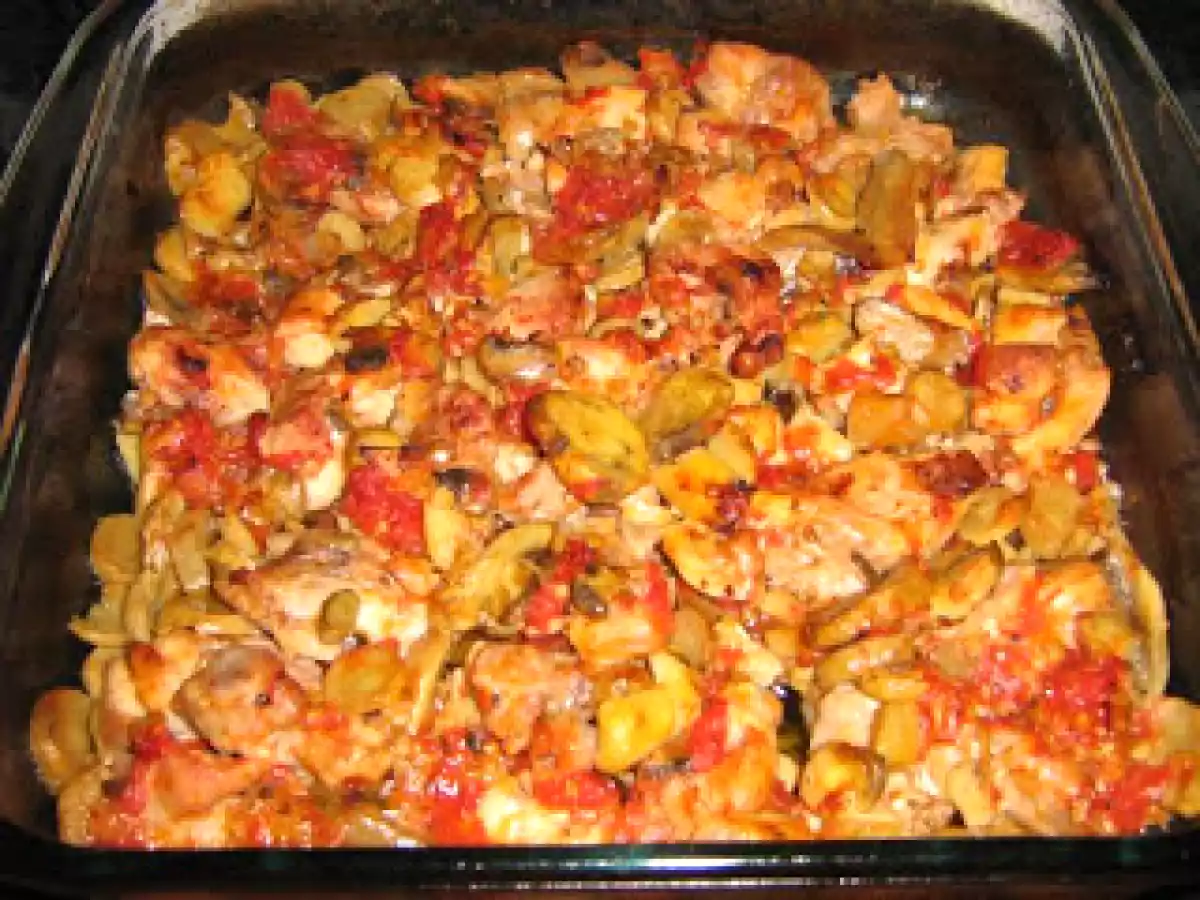 Pulpe de pui cu ciuperci la cuptor si mamaliguta - poza 9